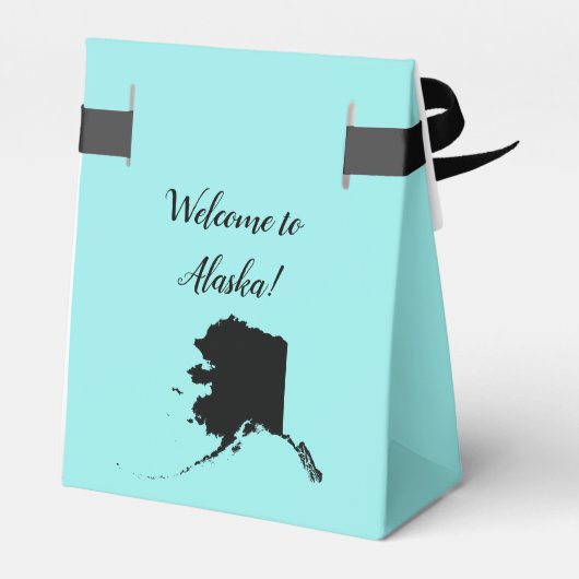 Bruiloft Welkom bij Alaska Favor Box, State Map Bedankdoosjes (Achterkant)
