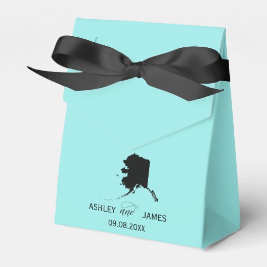 Bruiloft Welkom bij Alaska Favor Box, State Map Bedankdoosjes (Voorkant Zijde)