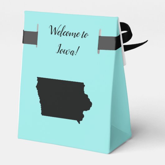 Bruiloft Welkom bij Iowa Favor Box State Kaart Bedankdoosjes (Achterkant)