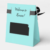 Bruiloft Welkom bij Kansas Favor Box State Kaart Bedankdoosjes (Achterkant)