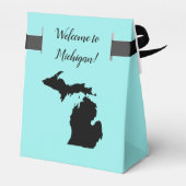 Bruiloft Welkom bij Michigan Favor Box State Kaart Bedankdoosjes (Achterkant)