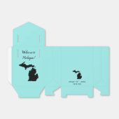 Bruiloft Welkom bij Michigan Favor Box State Kaart Bedankdoosjes (Uitgevouwen)