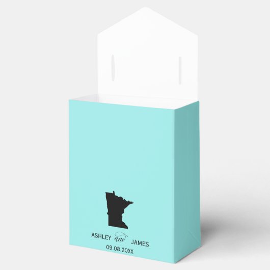 Bruiloft Welkom bij Minnesota Favor Box State Kaar Bedankdoosjes (Geopend)