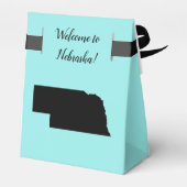 Bruiloft Welkom bij Nebraska Favor Box State Kaart Bedankdoosjes (Achterkant)