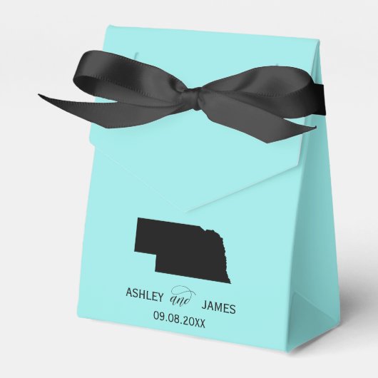 Bruiloft Welkom bij Nebraska Favor Box State Kaart Bedankdoosjes (Voorkant Zijde)