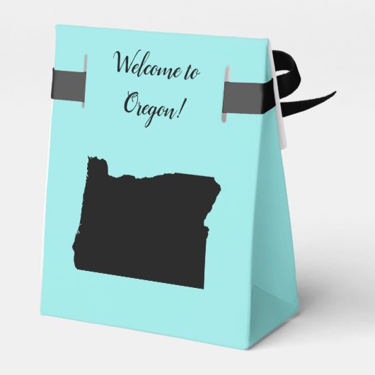 Bruiloft Welkom bij Oregon Favor Box, State Map Bedankdoosjes (Achterkant)
