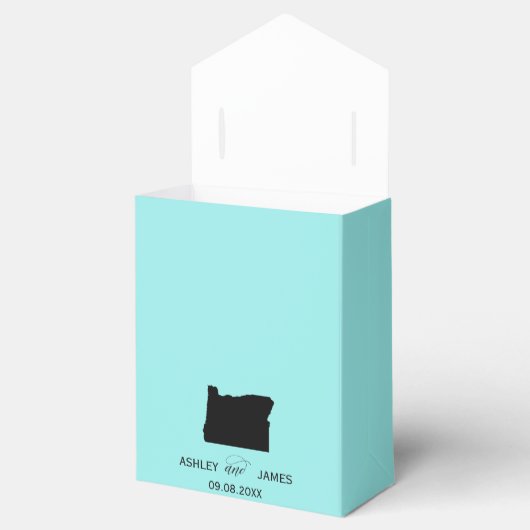 Bruiloft Welkom bij Oregon Favor Box, State Map Bedankdoosjes (Geopend)