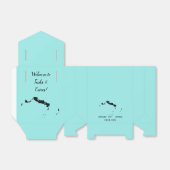 Bruiloft Welkom bij Turks en Caicos Favor Box Bedankdoosjes (Uitgevouwen)