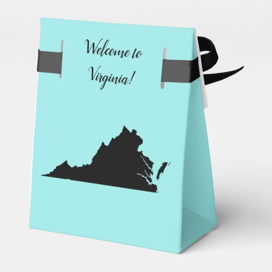 Bruiloft Welkom bij Virginia Favor Box met Kaart Bedankdoosjes (Achterkant)