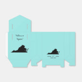 Bruiloft Welkom bij Virginia Favor Box met Kaart Bedankdoosjes (Uitgevouwen)