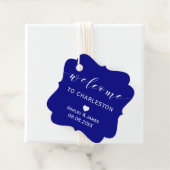 Bruiloft Welkom Cadeau Labels voor Hotel Bag, Navy (In situ)