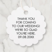 Bruiloft Welkom Cadeau Labels voor Hotel Welkomstt (Achterkant)