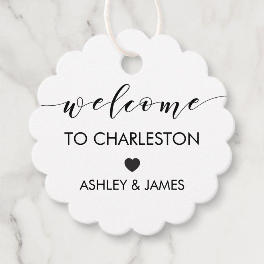 Bruiloft Welkom Cadeau Labels voor Hotel Welkomstt (Voorkant)