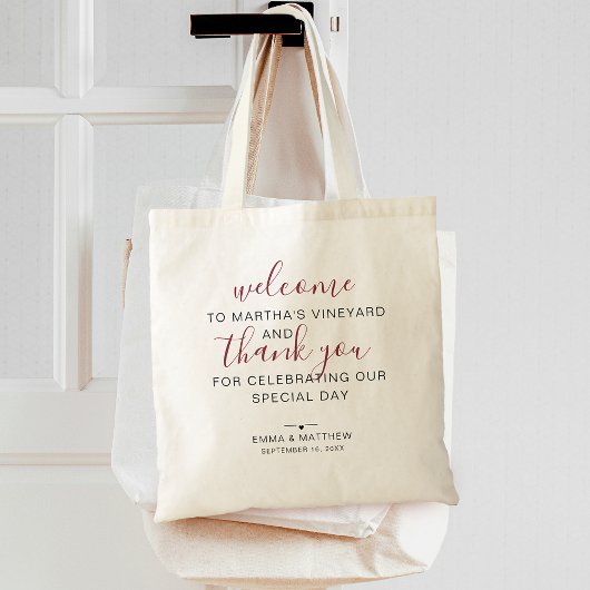 Bruiloft Welkom Dank U Bestemming Tote Bag