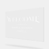 Bruiloft Welkom Elegant Retro Teken Acryl Bord (Hoek)