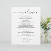 Bruiloft welkom en routebeschrijving brief 8.5 x 1 briefhoofd (Staand voorkant)