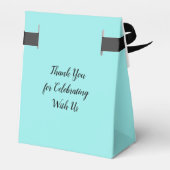 Bruiloft Welkom Favor Box in Turquoise Blauw Bedankdoosjes (Achterkant)