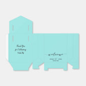 Bruiloft Welkom Favor Box in Turquoise Blauw Bedankdoosjes (Uitgevouwen)