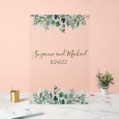 Bruiloft Welkom Foliage laat groen Acryl Bord (Huwelijk)