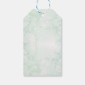 Bruiloft Welkom Geometrische Bloemen Groen Cadeaulabel (Achterkant)