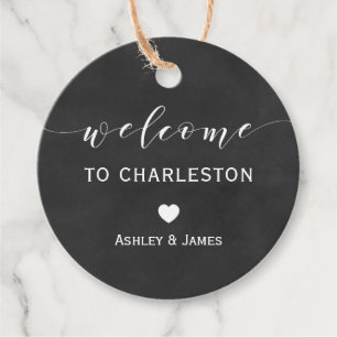 Bruiloft Welkom Gift Labels, Chalkboard Welkom Bedankjes Labels