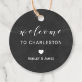 Bruiloft Welkom Gift Labels, Chalkboard Welkom Bedankjes Labels (Voorkant)