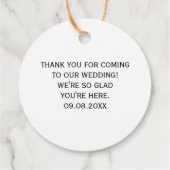 Bruiloft Welkom Gift Labels, Kraft Welkom Labels (Achterkant)