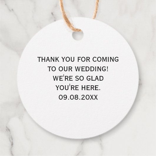 Bruiloft Welkom Gift Labels, Kraft Welkom Labels (Achterkant)