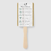 Bruiloft Welkom Hand Fan Handwaaier (Achterkant)