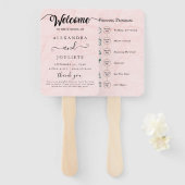 Bruiloft Welkom Hand Fan Handwaaier (Voorkant en achterkant)