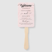 Bruiloft Welkom Hand Fan Handwaaier (Voorkant)