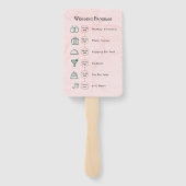 Bruiloft Welkom Hand Fan Handwaaier (Achterkant)