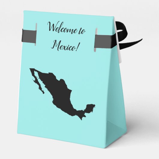 Bruiloft Welkom in Mexico Kaart Favor Box Bedankdoosjes (Achterkant)