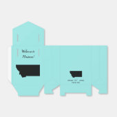 Bruiloft Welkom in Montana Favor Box State Kaart Bedankdoosjes (Uitgevouwen)