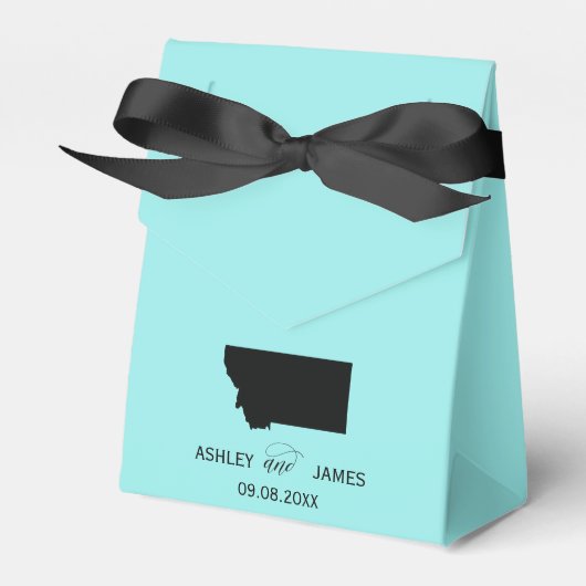 Bruiloft Welkom in Montana Favor Box State Kaart Bedankdoosjes (Voorkant Zijde)