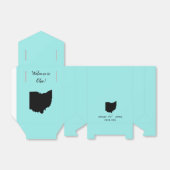Bruiloft Welkom in Ohio Favor Box, State Map Bedankdoosjes (Uitgevouwen)