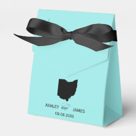 Bruiloft Welkom in Ohio Favor Box, State Map Bedankdoosjes