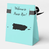 Bruiloft Welkom in Puerto Rico Kaart Favor Box Bedankdoosjes (Achterkant)