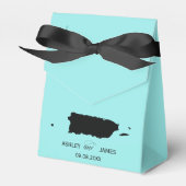 Bruiloft Welkom in Puerto Rico Kaart Favor Box Bedankdoosjes (Voorkant Zijde)