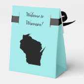 Bruiloft Welkom in Wisconsin Favor Box met Kaart Bedankdoosjes (Achterkant)