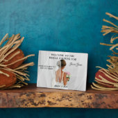 Bruiloft WELKOM met bewerkbare tekst en afbeelding Fotoplaat (Zijkant)