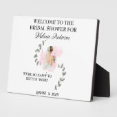 Bruiloft WELKOM met bewerkbare tekst en afbeelding Fotoplaat (Zijkant)