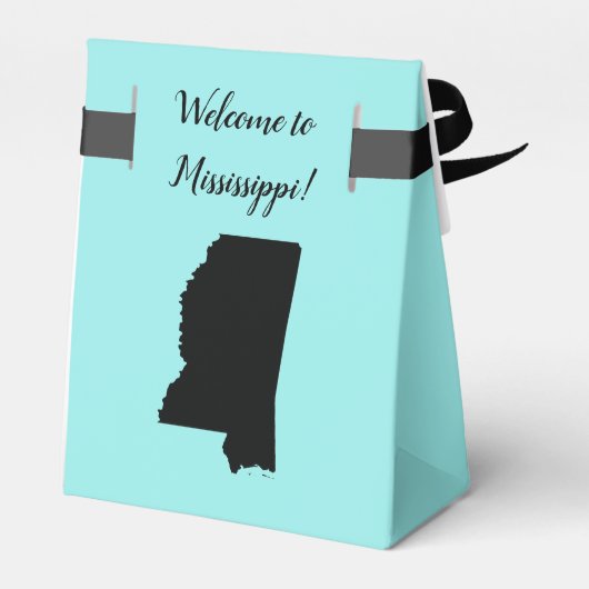 Bruiloft Welkom Mississippi Favor Box State Kaart Bedankdoosjes (Achterkant)