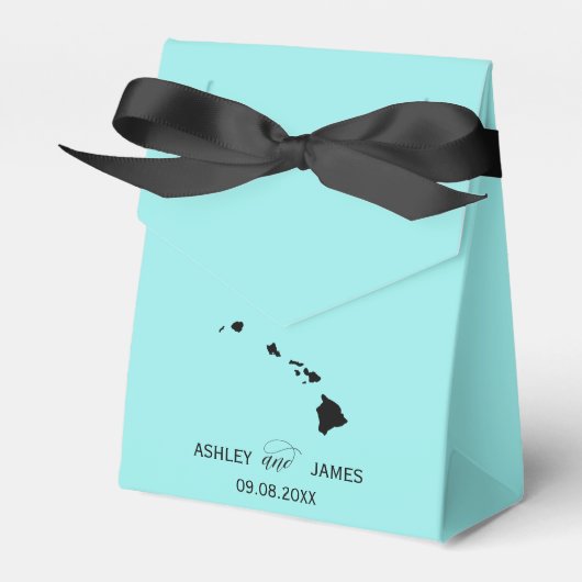 Bruiloft Welkom op Hawaii Favor Box State Kaart Bedankdoosjes (Voorkant Zijde)