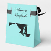 Bruiloft Welkom op Maryland Favor Box State Kaart Bedankdoosjes (Achterkant)