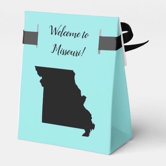 Bruiloft Welkom op Missouri Favor Box State Kaart Bedankdoosjes (Achterkant)