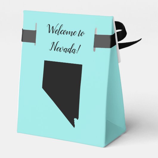 Bruiloft Welkom op Nevada Favor Box State Kaart Bedankdoosjes (Achterkant)