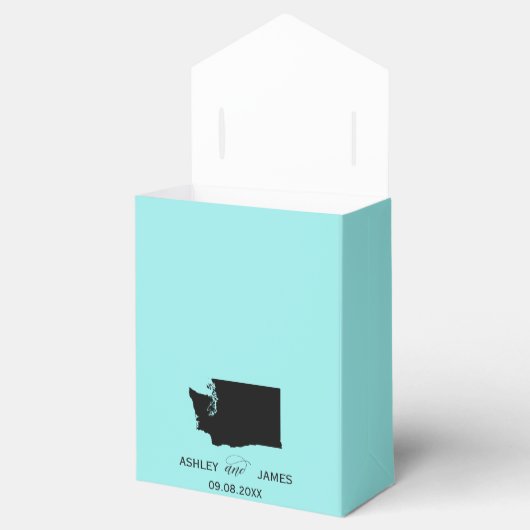 Bruiloft Welkom op Washington Favor Box met Kaart Bedankdoosjes (Geopend)