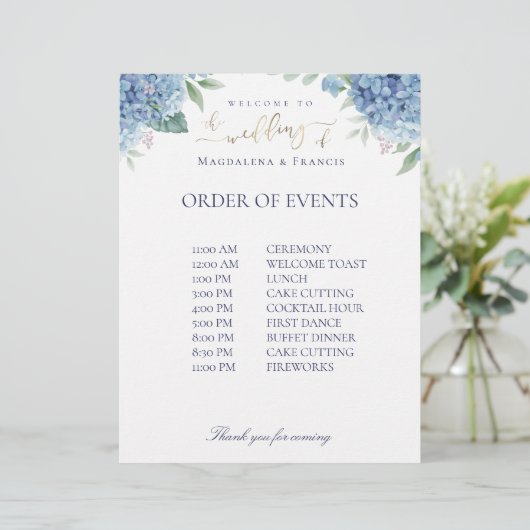 Bruiloft Welkom Orde van Diensten (Staand voorkant)