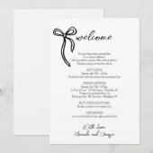 Bruiloft Welkom Route hand geïllustreerd boog Feestdagenkaart (Voorkant / Achterkant)